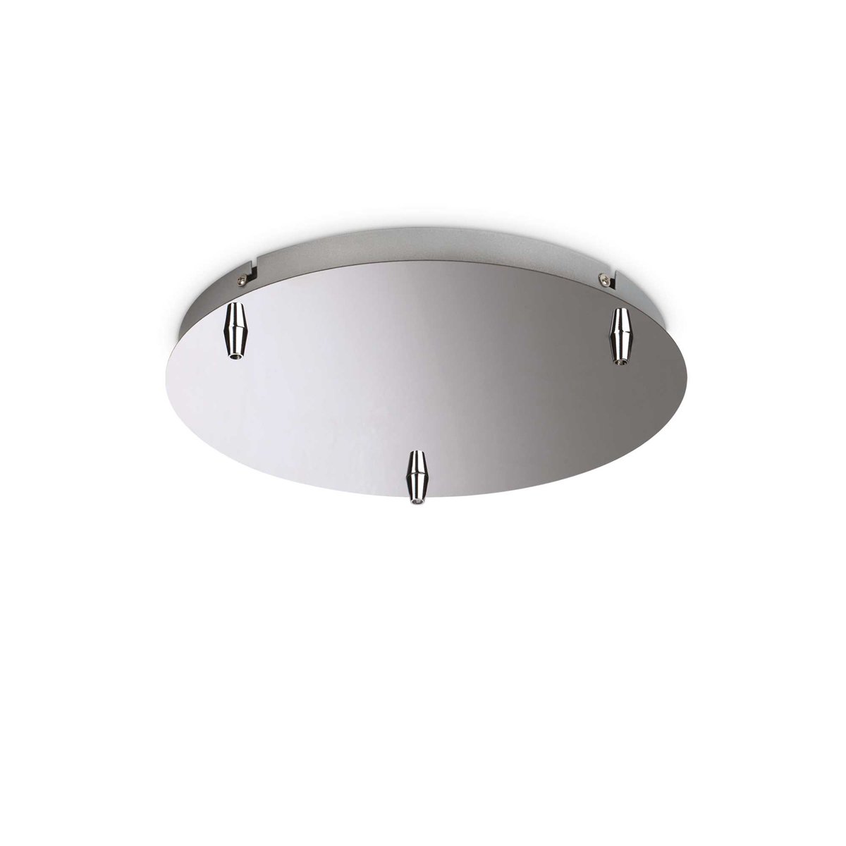 Rosone Multicavo 3 Fori In Metallo Cromo Lucido L60Cm