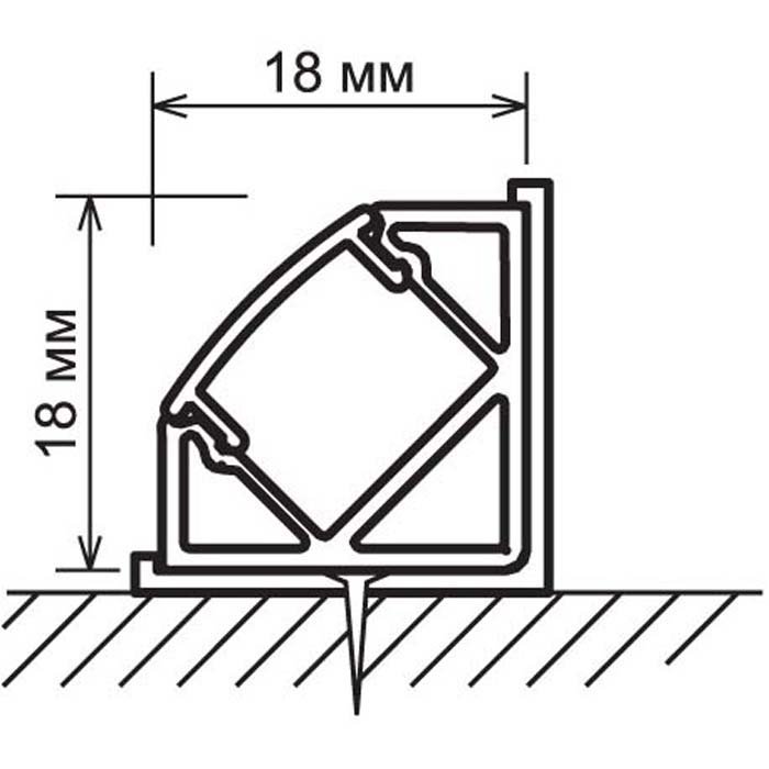 Профили для лент LL-2-ALP004 Угловой алюминиевый профиль для LED ленты (18,5mm) фабрики Elektrostandard фото# 2