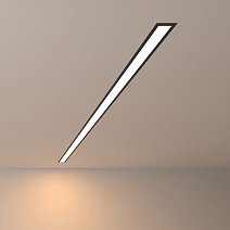 Светильники металл Линейный светодиодный встраиваемый светильник 128см 25W 3000К черный матовый (100-300-128) фабрики Elektrostandard